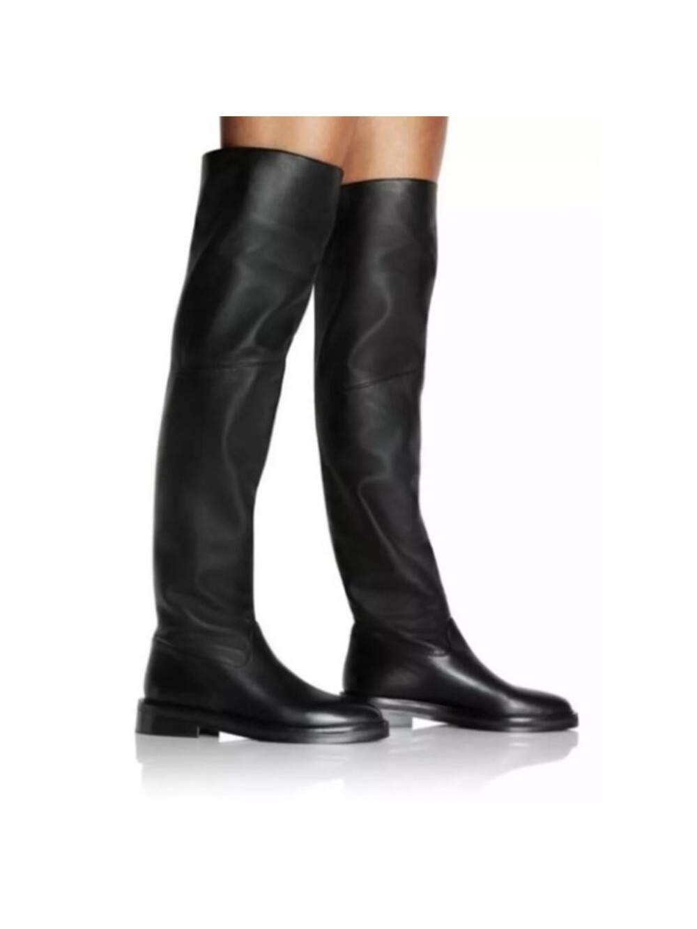 Tamara Mellon Tempest Nappa Leather Over the Knee Boots Black Size 37